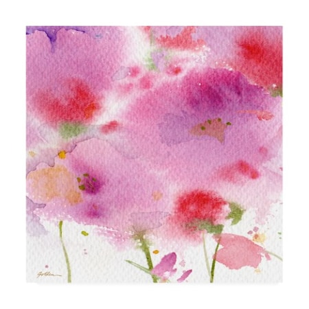 Sheila Golden 'Serenade Pink And Purple' Canvas Art,14x14